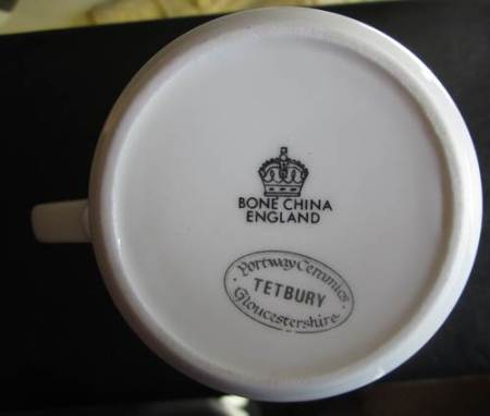 This one is bone china. The company named ceased trading in 1996