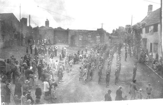 A parade in the Market Place, Market Lavington