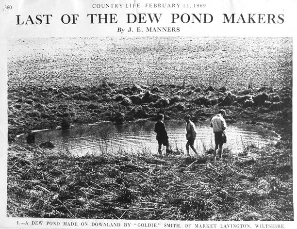 Article about Market Lavington dew pond diggers from a 1969 issue of Country Life