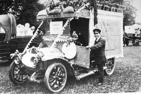 Easterton Jam Factory carnival entry in the 1920s