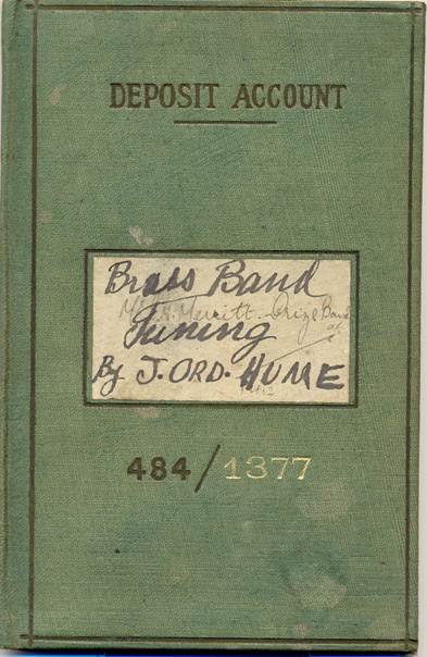 Market Lavington Prize Silver Band accounf book for 1924/25