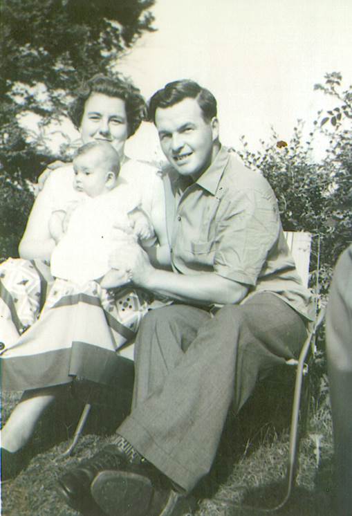 Geoff, Val and Mary Ann Alexander in 1960