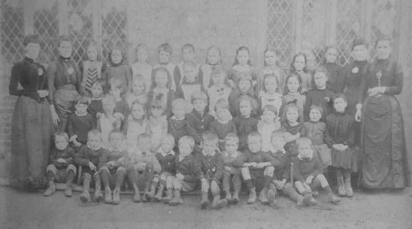 Market Lavington School class in 1891