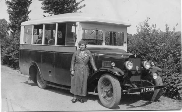 A Bodman Bus and driber between 1934 and 1940