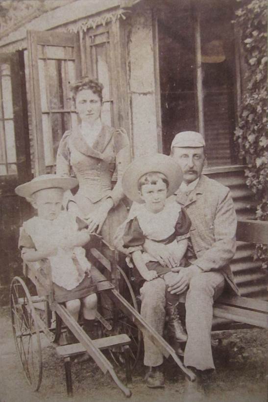 The Welch family at Market Lavington in about 1891