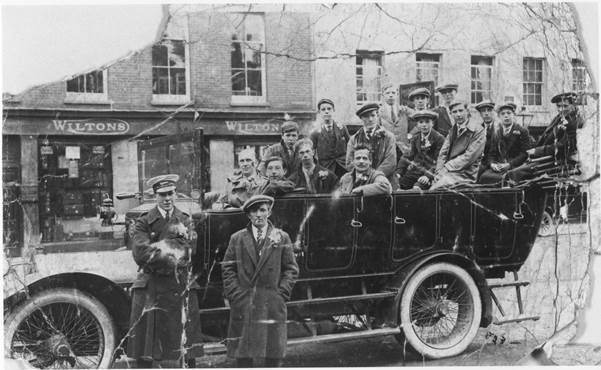 A charabanc trip in about 1930. Probably a football outing.