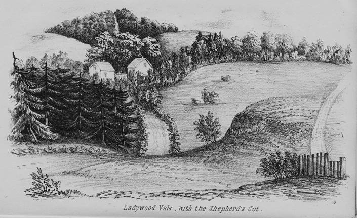Ladywood Vale - an 1855 sketch by H Atley