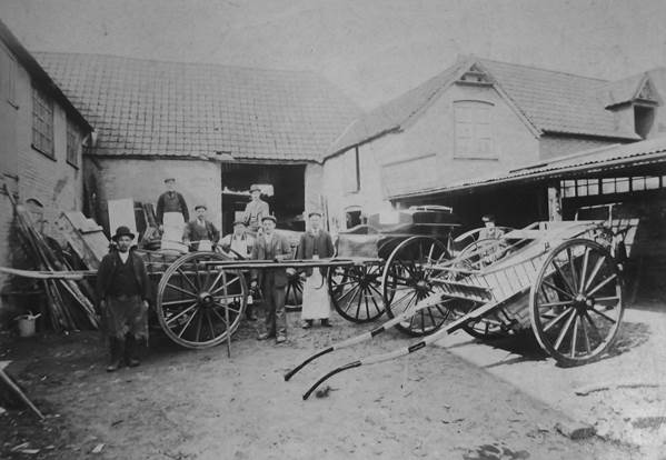 Gye's Yard, Market Lavington in 1906