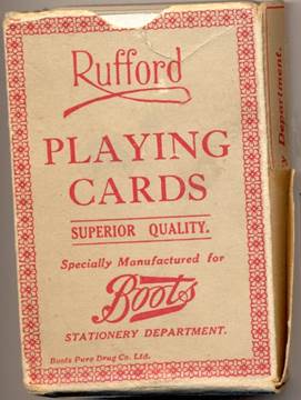 Rufford Playing Cards - probably 60 or more years old and now at Market Lavington Museum