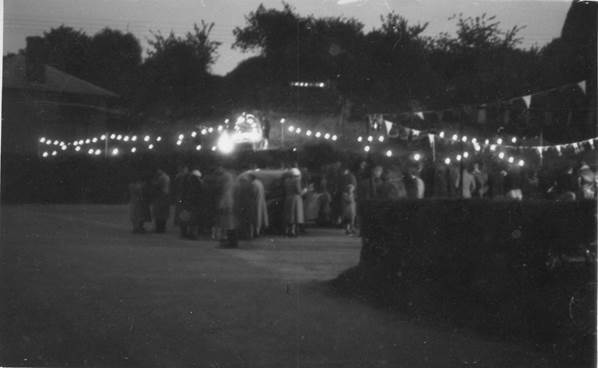 Celebrating VJ Night in Easterton - 1945