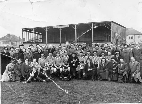 Market Lavington and Easterton United Football Club and supporters - possibly in 1950