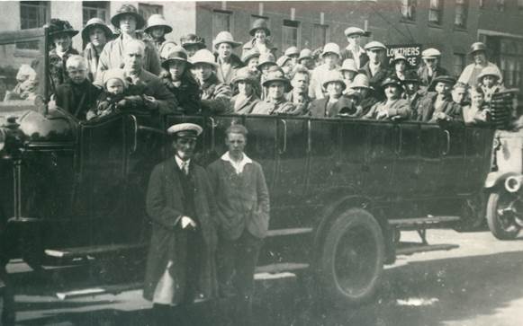 Charabanc party at Salisbury in the 1920s
