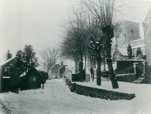 Market Lavington Church and Grove Farm in 1897