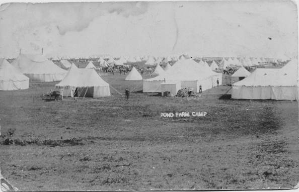 A 1909 photo of Pond Farm Camp in Easterton