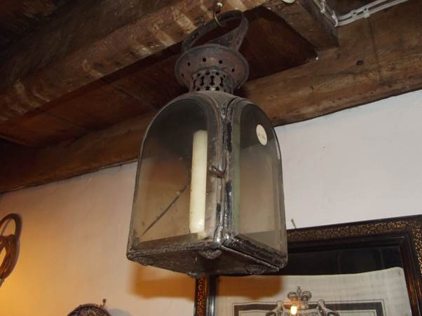 Victorian candle lantern at Market Lavington Museum