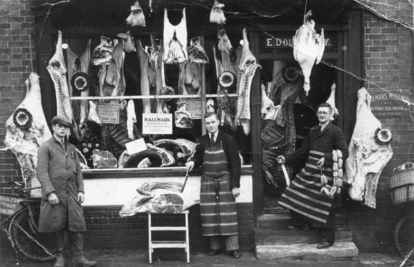 The Butcher's Shop in Market Lavington - 1936