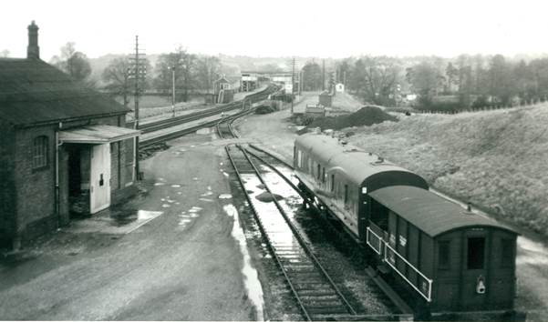 Lavington Station from the goods yard in the 1960s