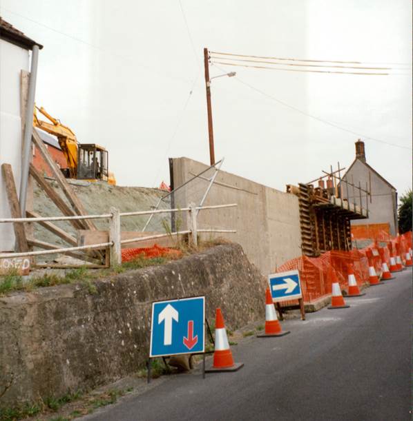 Building the retaining wall and improving the Northbrook footpath in 1993