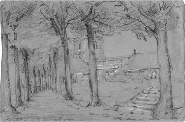 1837 church sketch by Philip Wynell Mayow