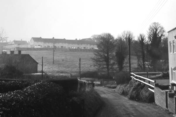 Site where Bouverie Drive was built, as seen from Northbrook in the 1960s
