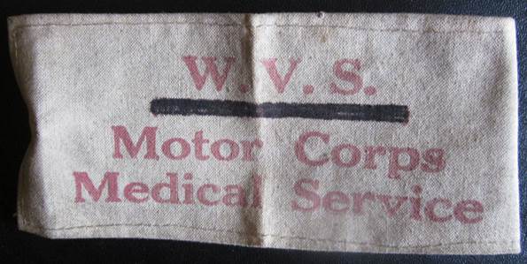 A WVS arm band from World War II. It canm be found at Market Lavington Museum.