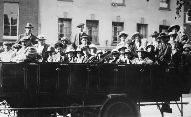 A charabanc trip from Market Lavington in the late 1920s