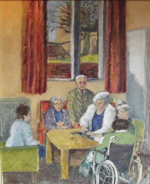 Norman Miller painting of The Day Centre - 1987