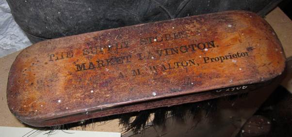 A M Walton boot brush at Market Lavington Museum