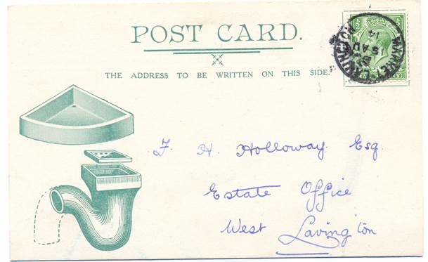 Hopkins postcard sent on 18th August 1914