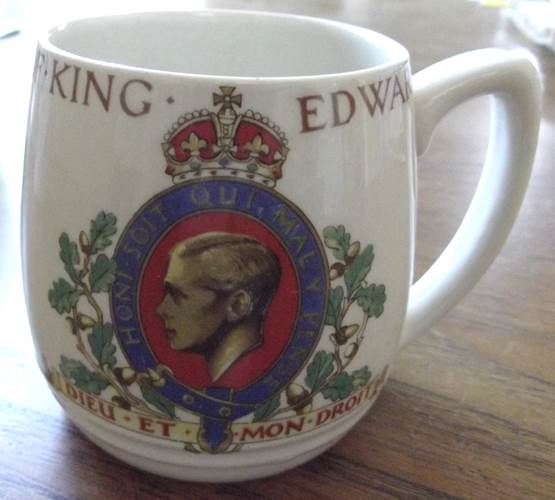 Mug (only a photo) for the coronation that never was in 1937