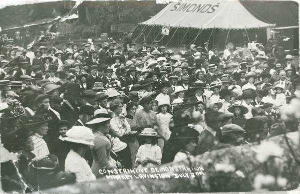 Conservative demonstration at Market Lavington - early 20th century