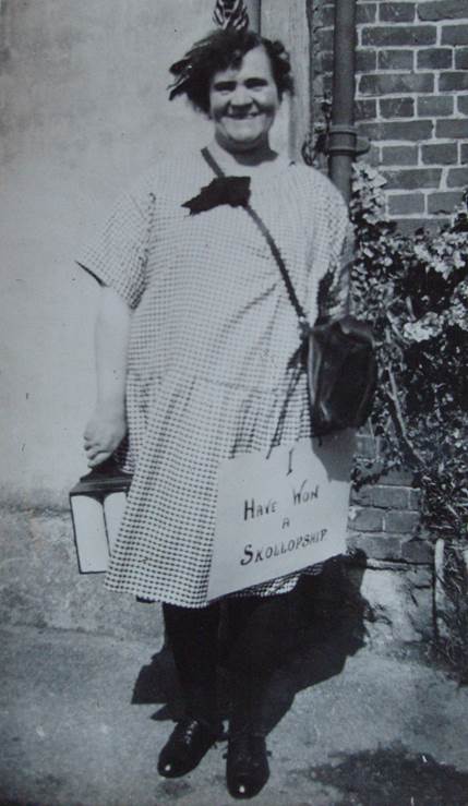 Mabel Sayer dressed up for the 1931 Hospital Week in Market Lavington and Easterton