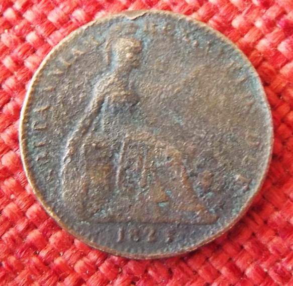 Reverse of 1823 penny found on the old Recreation Ground in Market Lavington