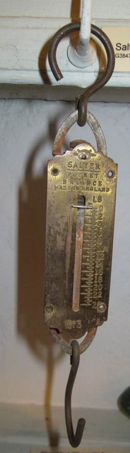 Salter Model 3 pocket weighing scales at Market Lavington Museum