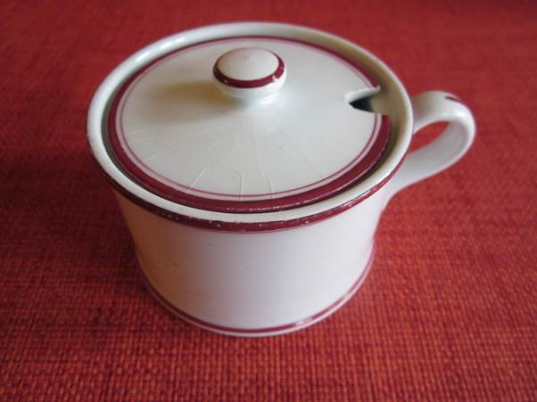 A mustard pot with full local provenance