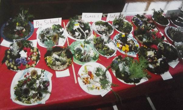 Gardens on a plate by Lavington children in 1993