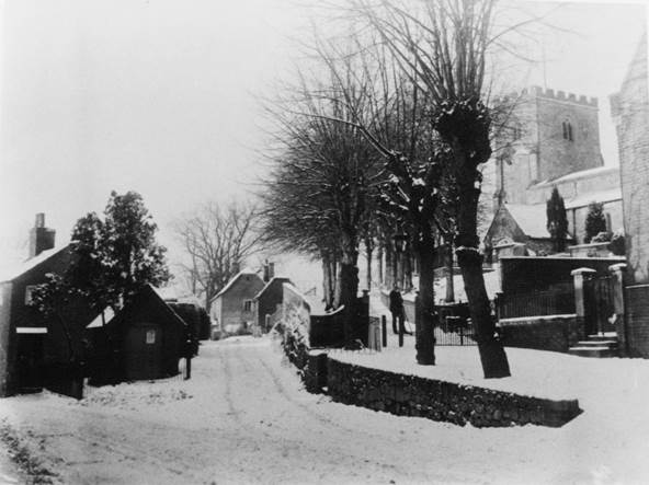 Snow at St Mary's Church in 1897