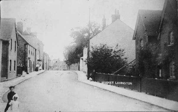This card shows the part of High Street, market Lavington where Alice lived as a girl