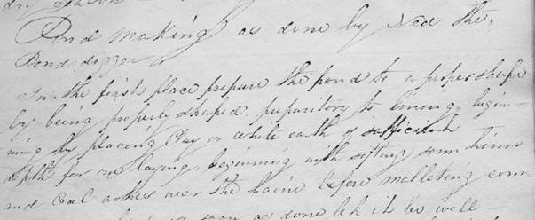 Extract from Ben Hayward's 1829 note book