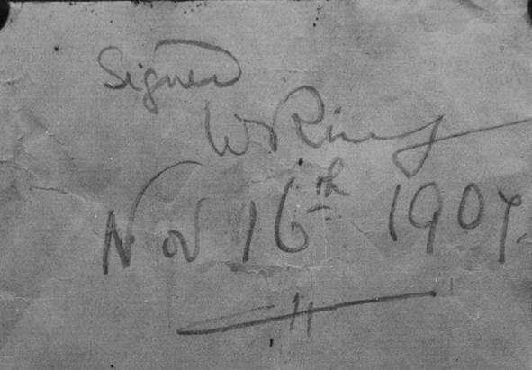 Reverse of the list - signed by W Ring