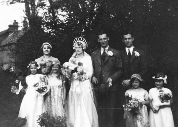 A wedding photo in the Burbidge album