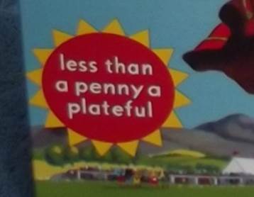 'Less than a penny a plateful'