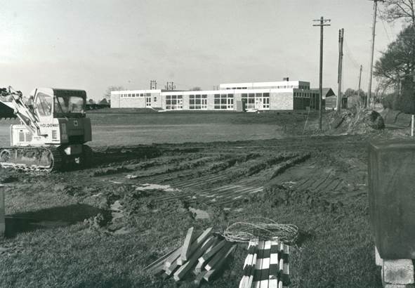 St Barnabas School nears completion in 1971