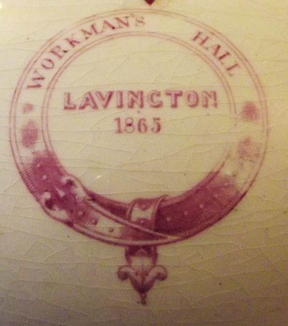 Workman's Hall, Lavington, 1865 - the motif on all of the crockery