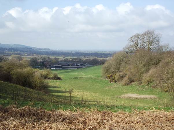 Cradle Field, West Park Farm and the view beyond