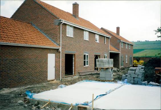 The new houses near completion