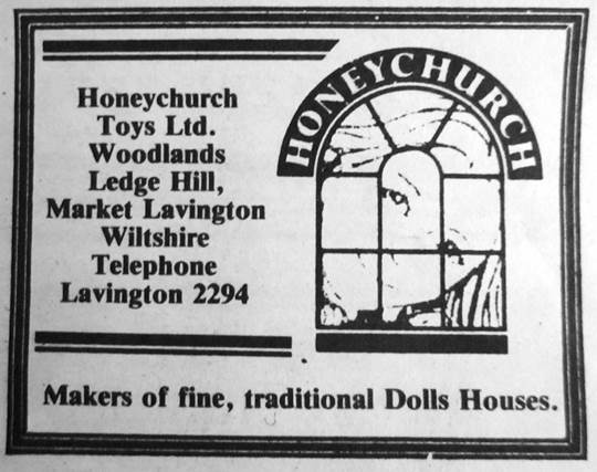 Honeychurch Toys advert