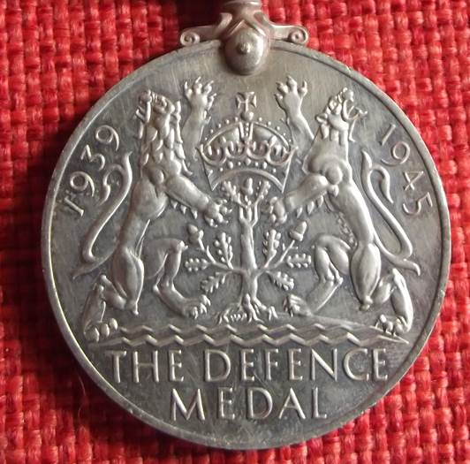The reverse side of the medal