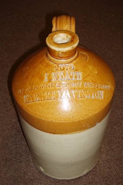 James Neate wine jar - new to Market Lavington Museum in May 2010